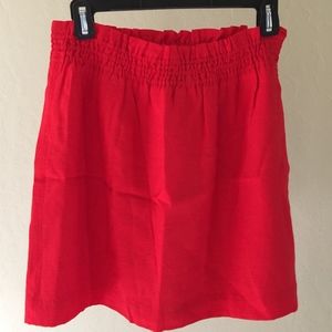 J. Crew Red City Skirt, NWOT Sz 6
